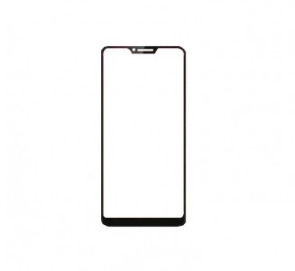 Replacement Front Glass For Lava Z92 Black By - Maxbhi Com