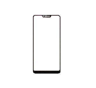 Replacement Front Glass For Lava Z92 Black By - Maxbhi Com
