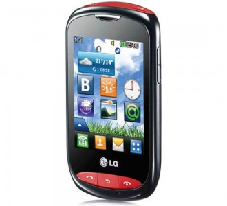 LCD with Touch Screen for LG Cookie WiFi T310i - Black & Red