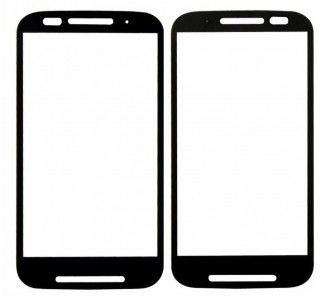 Replacement Front Glass For Motorola Moto E Dual Tv Xt1025 With Digital Tv Black By - Maxbhi Com