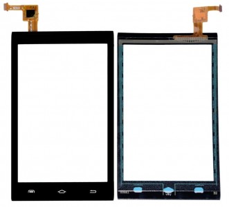 Touch Screen Digitizer For Intex Aqua 4x Black By - Maxbhi Com