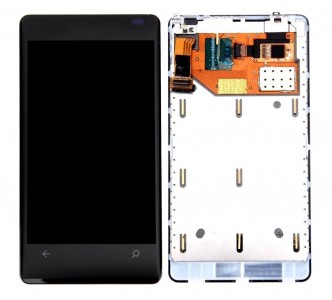 Lcd With Touch Screen For Nokia Lumia 800c White By - Maxbhi Com