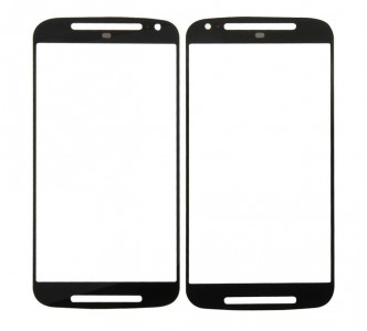Replacement Front Glass For Motorola Moto G2 Black By - Maxbhi Com