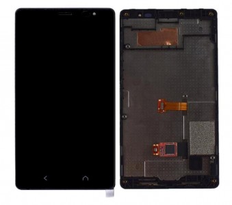 Lcd With Touch Screen For Nokia X2 Rm1013 Black By - Maxbhi Com