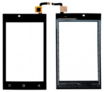 Touch Screen Digitizer For Lyf Flame 7 Black By - Maxbhi Com
