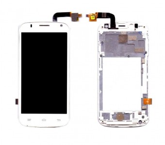 Lcd With Touch Screen For Intex Aqua I5 Octa White By - Maxbhi Com