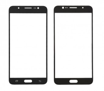 Replacement Front Glass For Samsung Galaxy J7 2016 Black By - Maxbhi Com