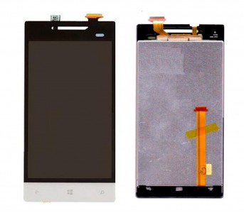 Lcd With Touch Screen For Htc Windows Phone 8s White By - Maxbhi Com