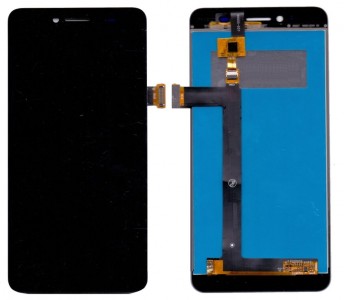 Lcd With Touch Screen For Intex Aqua Genx Black By - Maxbhi Com