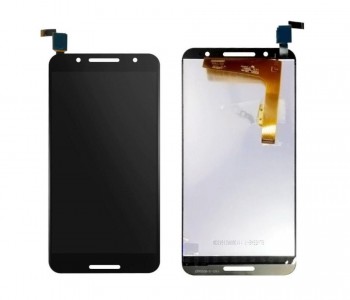Lcd With Touch Screen For Alcatel A7 Black By - Maxbhi Com