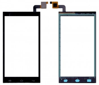 Touch Screen Digitizer For Micromax Canvas Fire 3 A096 Black By - Maxbhi Com
