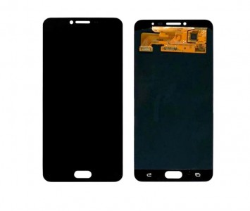 Lcd With Touch Screen For Samsung Galaxy C7 Black By - Maxbhi Com