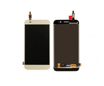 Lcd With Touch Screen For Huawei Y3 2017 Gold By - Maxbhi Com