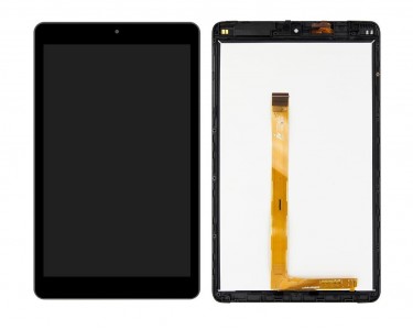Lcd With Touch Screen For Alcatel 3t 8 Black By - Maxbhi Com