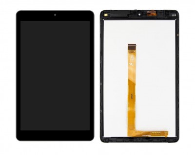 Lcd With Touch Screen For Alcatel 3t 8 Black By - Maxbhi Com