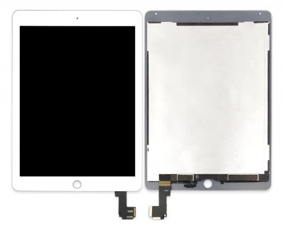 Lcd With Touch Screen For Apple Ipad Air 2 Wifi Plus Cellular With Lte Support White By - Maxbhi Com