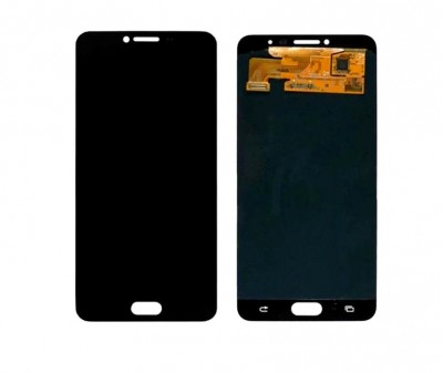 Lcd With Touch Screen For Samsung Galaxy C7 Black By - Maxbhi Com