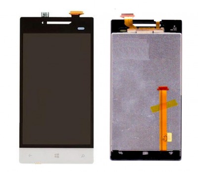 Lcd With Touch Screen For Htc Windows Phone 8s White By - Maxbhi Com