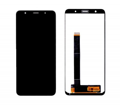 Lcd With Touch Screen For Lava Z81 Black By - Maxbhi Com