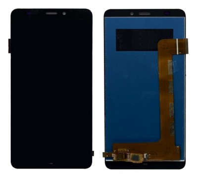 Lcd With Touch Screen For Micromax Canvas Mega 4g Q417 Black By - Maxbhi Com