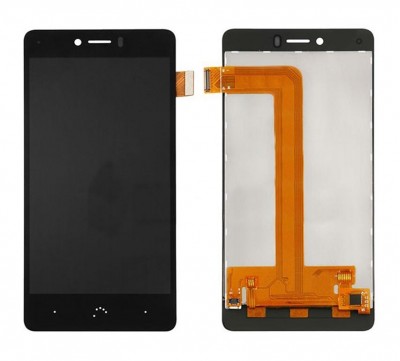 Lcd With Touch Screen For Bq Aquaris U Black By - Maxbhi Com