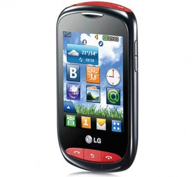 LCD with Touch Screen for LG Cookie WiFi T310i - Black & Red