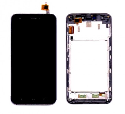 Lcd With Touch Screen For Intex Aqua Hd 5 5 Black By - Maxbhi Com