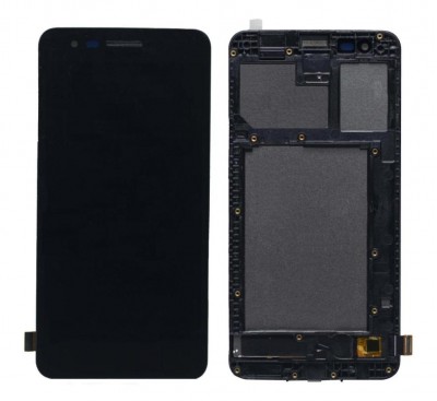 Lcd With Touch Screen For Lg K7i Black By - Maxbhi Com