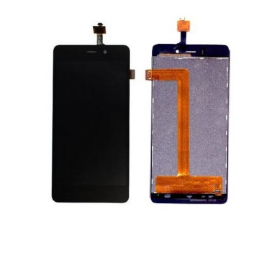 Lcd With Touch Screen For Lyf Wind 6 Black By - Maxbhi Com