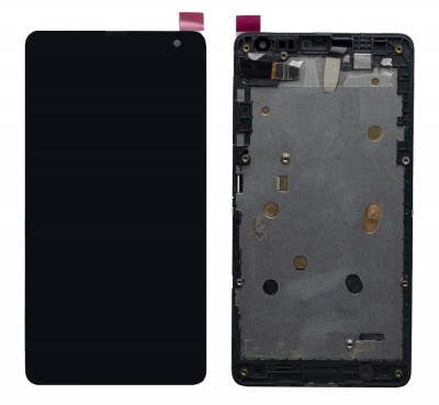 Lcd With Touch Screen For Microsoft Lumia 535 Dual Sim Black By - Maxbhi Com