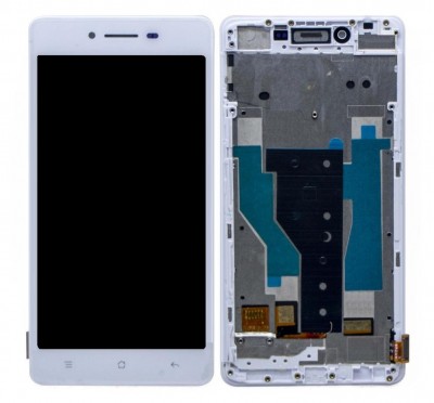 Lcd With Touch Screen For Oppo R7 White By - Maxbhi Com