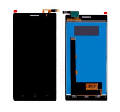 Lcd With Touch Screen For Lyf Wind 4 Black By - Maxbhi Com