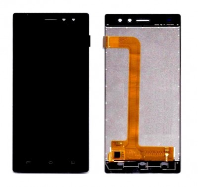 Lcd With Touch Screen For Lava X41 Plus Black By - Maxbhi Com