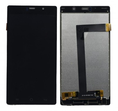 Lcd With Touch Screen For Lyf Water 10 Black By - Maxbhi Com