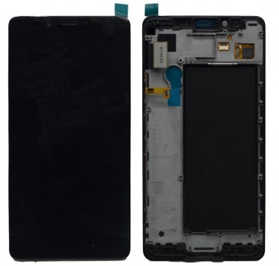 Lcd With Touch Screen For Microsoft Lumia 950 Dual Sim Black By - Maxbhi Com