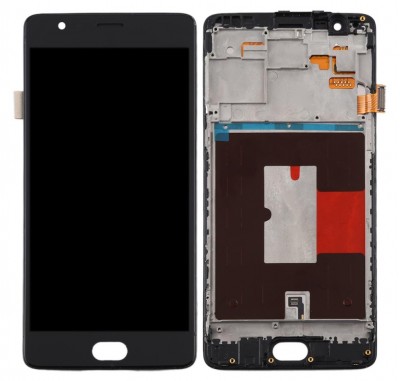 Lcd With Touch Screen For Oneplus 3t Gunmetal By - Maxbhi Com