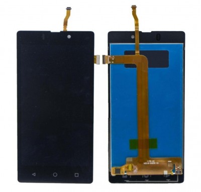 Lcd With Touch Screen For Lyf Wind 7 Black By - Maxbhi Com