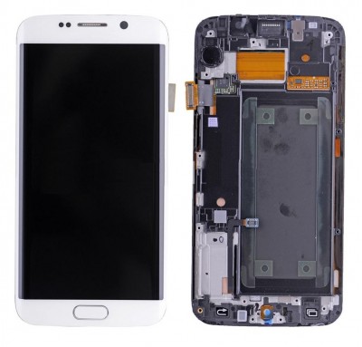 Lcd With Touch Screen For Samsung Galaxy S6 Edge Cdma White By - Maxbhi Com