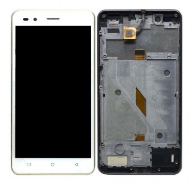 Lcd With Touch Screen For Intex Aqua Crystal White By - Maxbhi Com