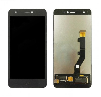 Lcd With Touch Screen For Bq Aquaris X Black By - Maxbhi Com