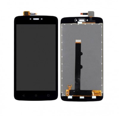 Lcd With Touch Screen For Moto C Black By - Maxbhi Com