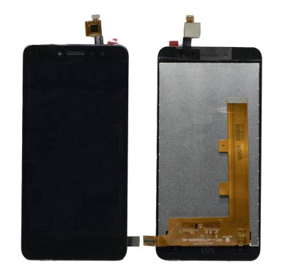 Lcd With Touch Screen For Spice V801 Black By - Maxbhi Com
