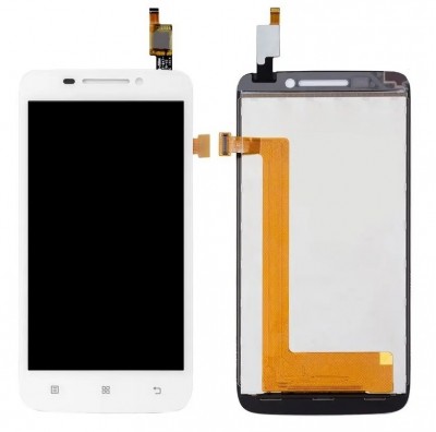 Lcd With Touch Screen For Lenovo S650 White By - Maxbhi Com