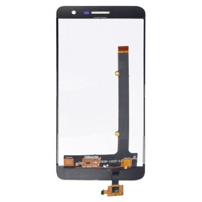 Lcd With Touch Screen For Lava X46 White By - Maxbhi Com