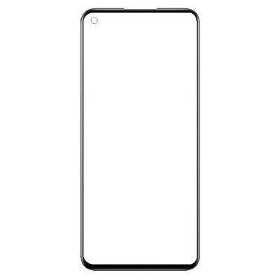 Replacement Front Glass For Realme Q5 5g Black By - Maxbhi Com