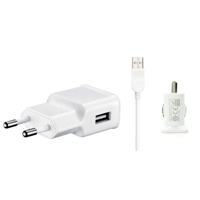 3 In 1 Charging Kit For Amazon Kindle Fire Hd 7 Wifi 8gb With Wall Charger Car Charger Usb Data Cable - Maxbhi Com