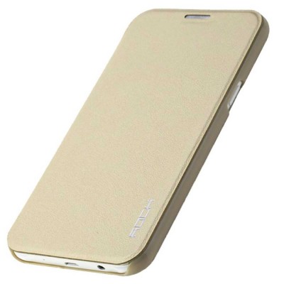 Flip Cover for Samsung Galaxy J7 - Gold