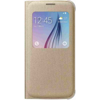 Flip Cover for Samsung Galaxy S6 Edge 128GB - Gold
