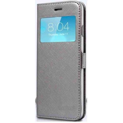 Flip Cover for Apple iPhone 6s Plus - Silver