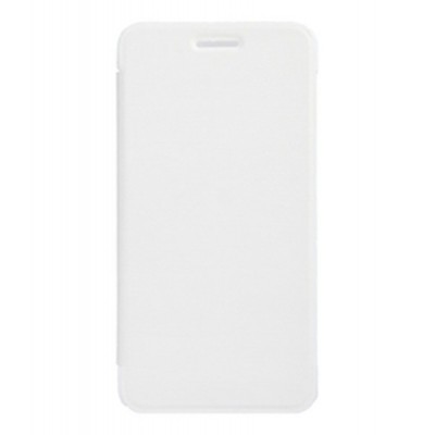 Flip Cover for Celkon A400 Plus Dual Sim - White
